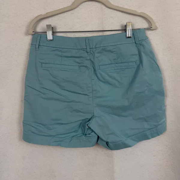 A New Day Womens Stretch Chino Shorts Light Teal Blue Size‎ 6 Mid Rise Casual Summer - Image 3