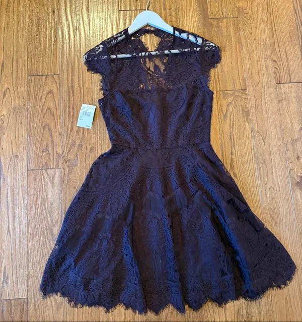 Nordstrom NWT Jack BB Dakota purple lace dress size 0 - Image 5