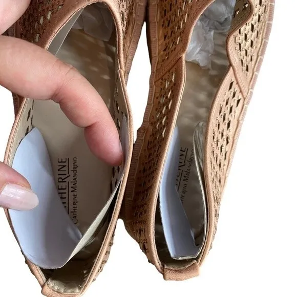 Catherine Malandrino Size 6 Melchior Espadrille‎ Slip On Loafers Rose Gold NWT - Image 8