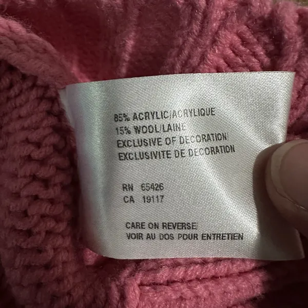 Northern Isles Turtleneck Knit Sweater Snowflake‎ Acrylic Wool Retro Women Large - Image 4