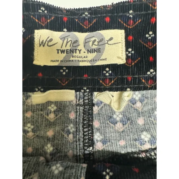 We the Free People Womens Skirt Sz 29 Black‎ Print Joanie Corduroy Mini Buttons - Image 11