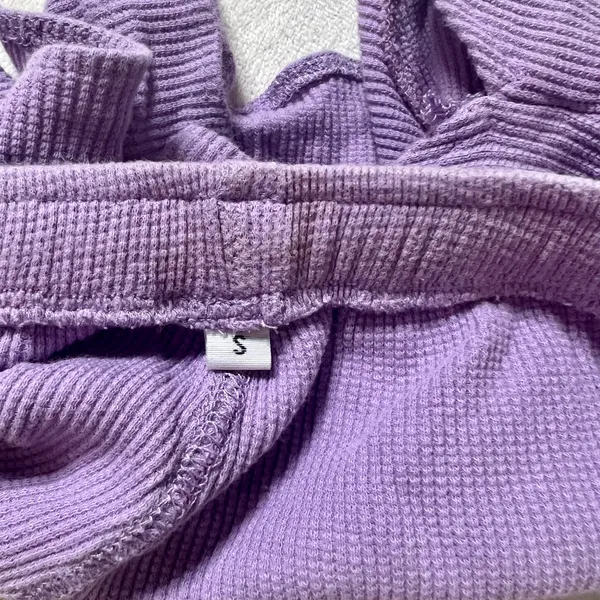 Boutique Purple Waffle Knit Shorts - Image 5
