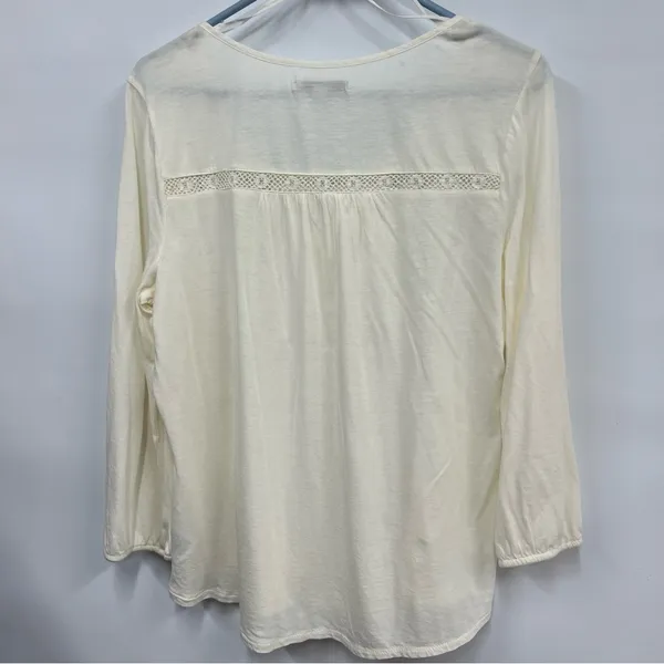 American Eagle outfitters boho crochet oversized eyelet blouse size large - Image 2