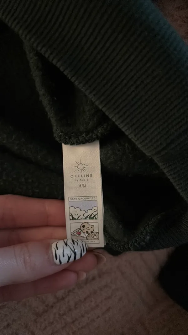 Aerie Cropped Hoodie OFFLINE (dark green) - Image 6