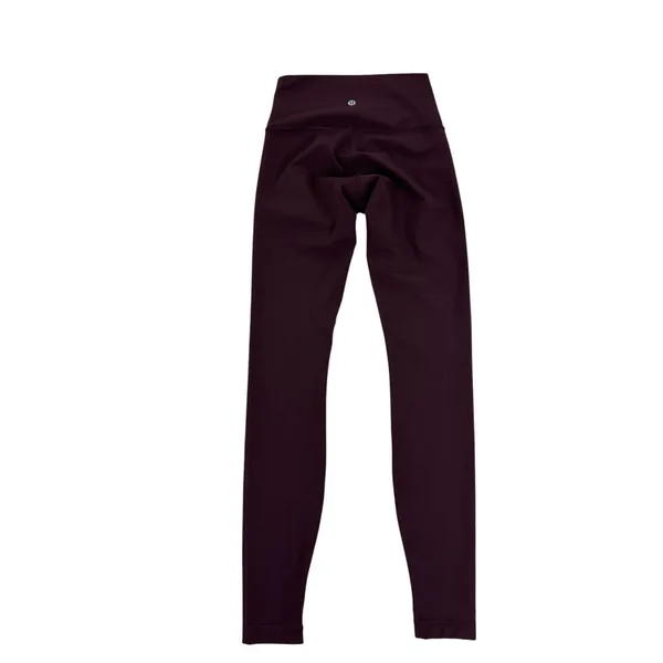 Lululemon Deep Plum High Rise Leggings Size 4 Excellent Condition - Image 3