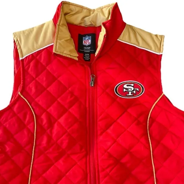San Francisco 49ers Officially Licensed NFL Vest Womens Sz Small - Image 4