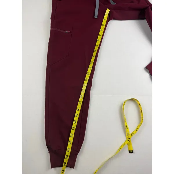 FIGS Women's Zamora Jogger Scrub Pants XS Burgundy - Image 6