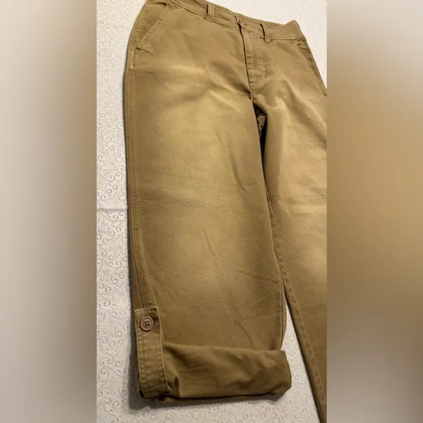 Free People Tan Carpenter Pants US 8 100% Cotton NWOT - Image 4