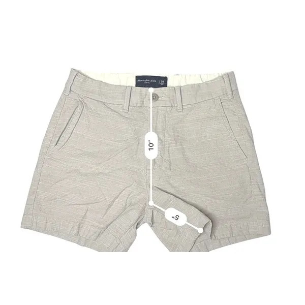 Abercrombie & Fitch Beige Woven Stretch Shorts 29 Mid Rise 4.5" Inseam Casual - Image 4
