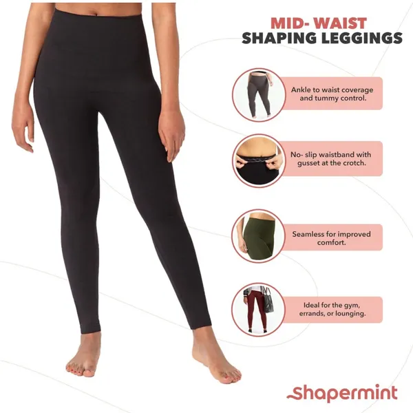 NWT‎ Shapermint Essentials Seamless Comfort Mid-Waist Shaping Leggings - Image 2