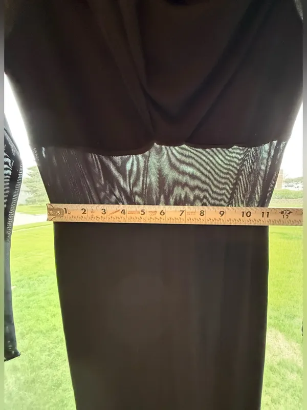 Commense Black Off-Shoulder Long Sleeve Maxi Dress - Image 3