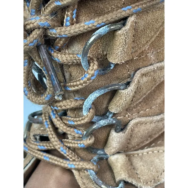 Khombu Cozy Brown Faux Fur Leather Lace Up Waterproof Snow Duck Boots Shoes 6M - Image 9