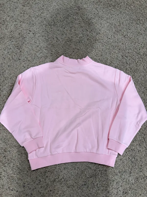 Parke varsity mockneck sweatshirt sprinkle pink and blue S/M - Image 4