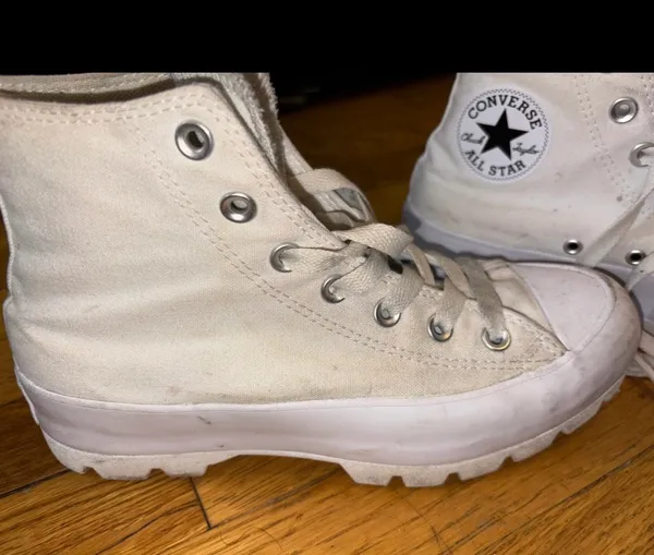 White platform Converse All Star trainers - Image 3
