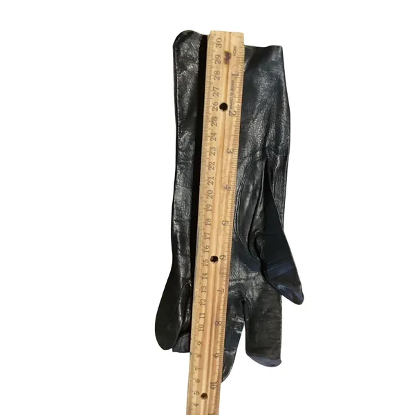 Vintage Leather Gloves Black - Image 5
