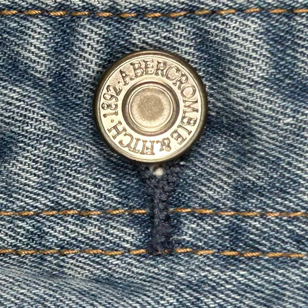 Abercrombie & Fitch Paperbag Denim Shorts Women 24 00 High Rise‎ Y2K Belted - Image 7