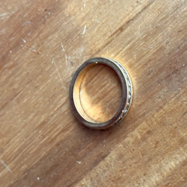 Vintage Pink Crystal Band Ring Gold - Image 4