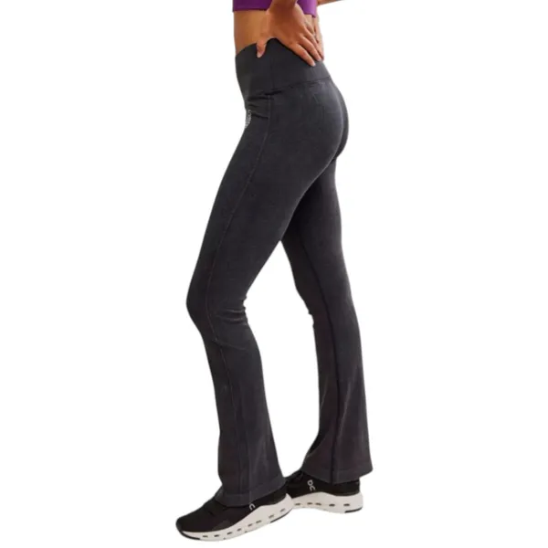 FREE PEOPLE Movement S Go to Smooth Flare Leggings Black Pants Athleisure - Image 4