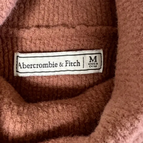 Abercrombie & Fitch Women's Tan‎ Cowl Neck Sweater - Image 2