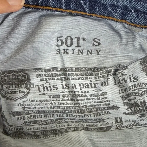 Levis 501 Original Fit Jeans Womens 25 Blue Denim Straight Leg Button Fly 9426 - Image 14