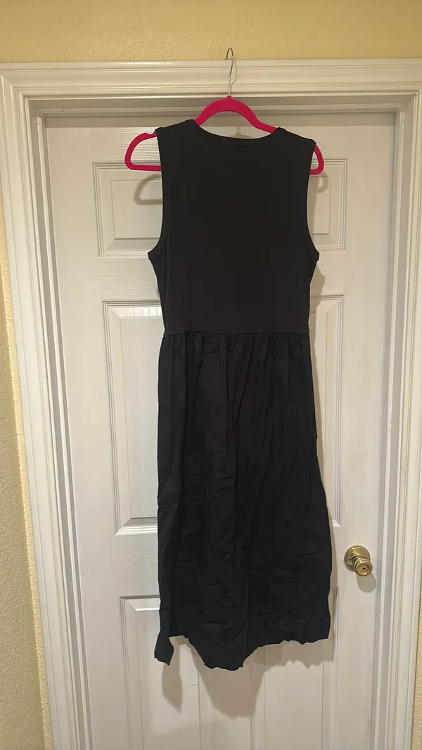J.Crew Maxi Dress Black Sleeveless - Image 2