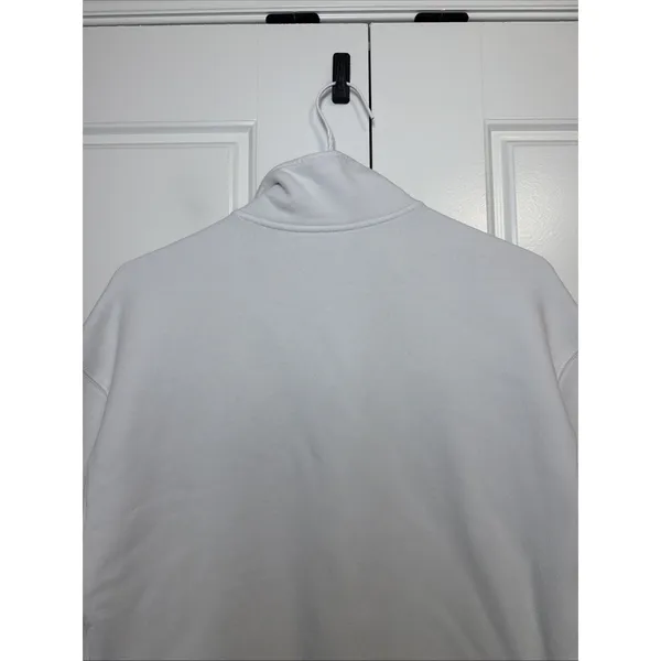 Athleta Quarter Zip Sweatshirt Womens XS Light Gray Cotton Blend Pullover Pocket - Image 10