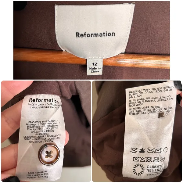 Reformation Delanie Top in Brown 12 - Image 16