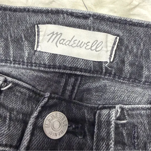 Madewell The Perfect Vintage Wide Leg Jeans 25 Black Acid Wash - Image 4
