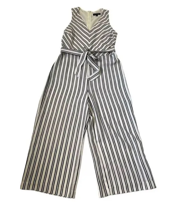 Banana Republic Black & White Striped Jumpsuit Women Size 8 | 25-652 - Image 4