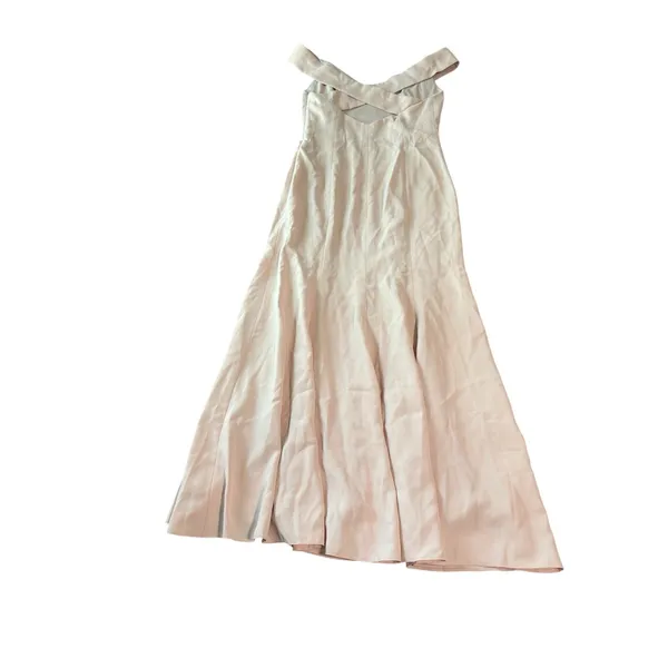 NWT Dessy OFF-THE-SHOULDER CUFF‎ TRUMPET GOWN WITH FRONT SLIT CAMEO Size 12 R - Image 3