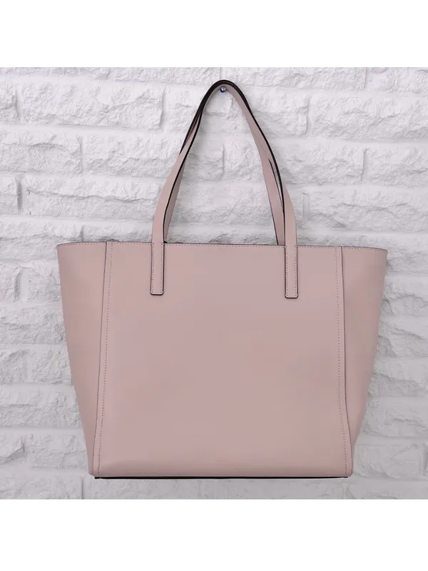 NWOT Kate Spade Greyish Pink Blush Nude ‘Lalena’ Large Pocket Leather Tote Bag - Image 3
