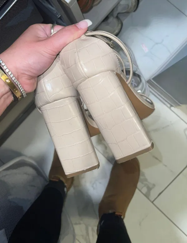 Nude Heels Tan Size 7.5 - Image 2