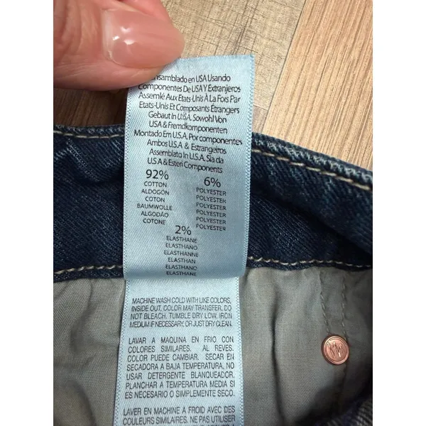 MOTHER Looker Ankle‎ Fray High Waist Jeans Dark Wash Women's 26 - Image 8