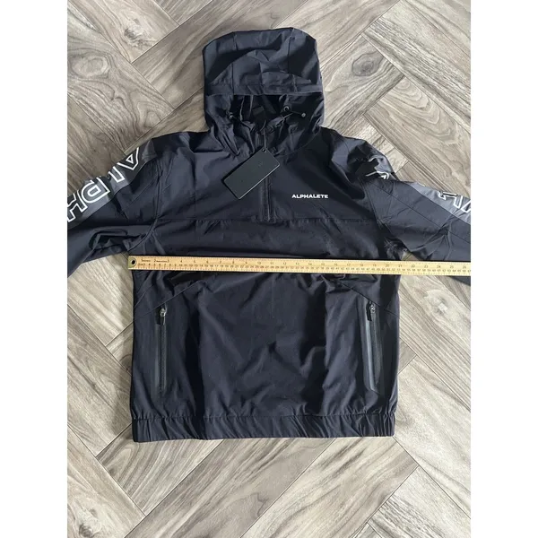ALPHALETE Women’s EXP Tech Windbreaker- Black Matter, Size Medium - Image 4