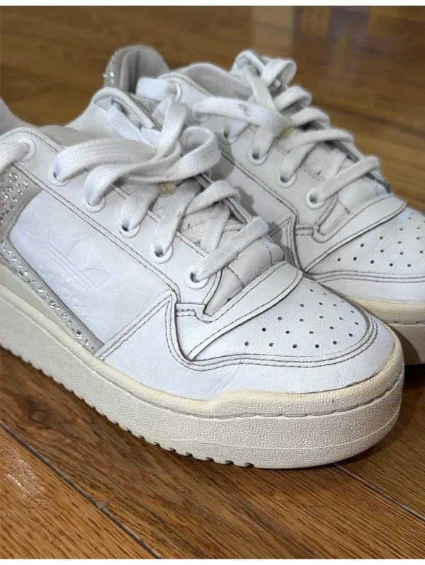 Size 6.5 US Women’s Adidas Forum Bold Crystal White Women - Image 9