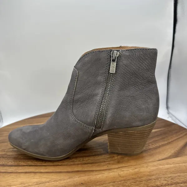Frye Judith Seam‎ Bootie Ankle Boots Gray Leather Western Festival Women's 7.5M - Image 6