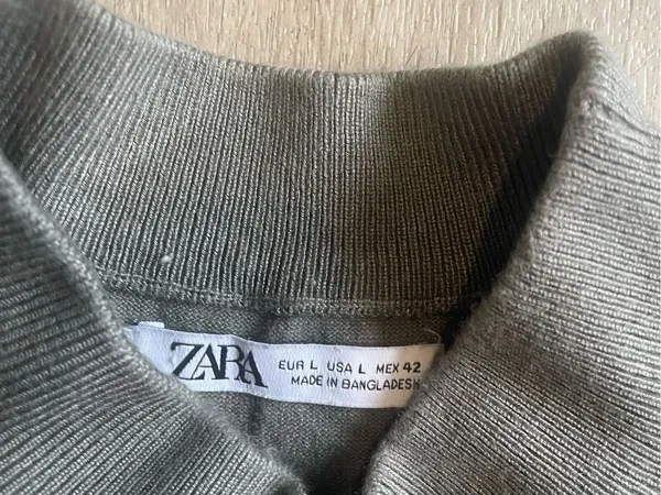 Zara Short Sleeve Knit Top in Light Gray - Image 2
