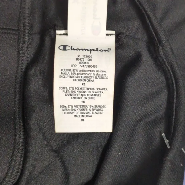NWT Champion Black Moderate Support Double Dry Strappy Sports Bra XL - Image 7