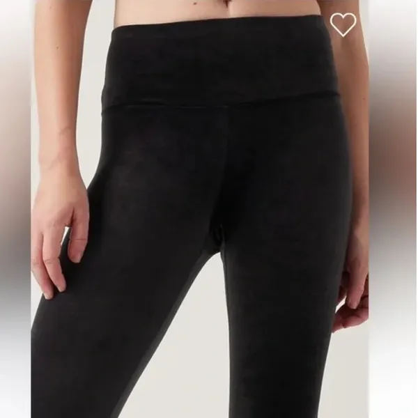 Athleta Elation Velvet Tight in Black #467925 W1679 Sz L - Image 4