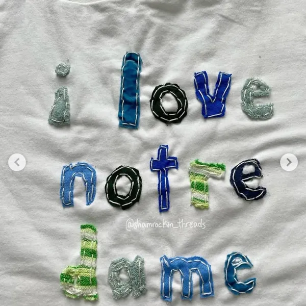 Old Navy Notre dame patchwork quilted reworked bodysuit - Image 6