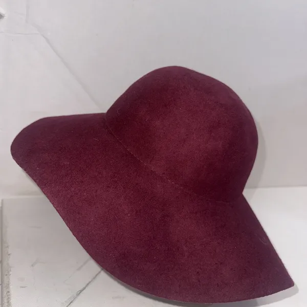 Scala Collezione Felt Floppy Wide Brim Band One Size 100% Wool Burgundy Hat - Image 11
