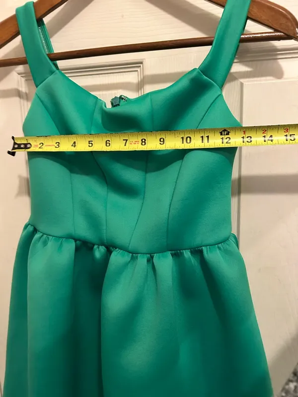 ASOS Design Green Mini off the shoulder dress - size 6 - Image 5