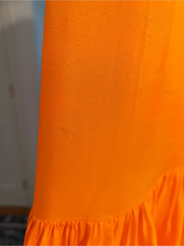 Anthropologie Let Me Be Strapless Asymmetrical Orange Dress - Image 12