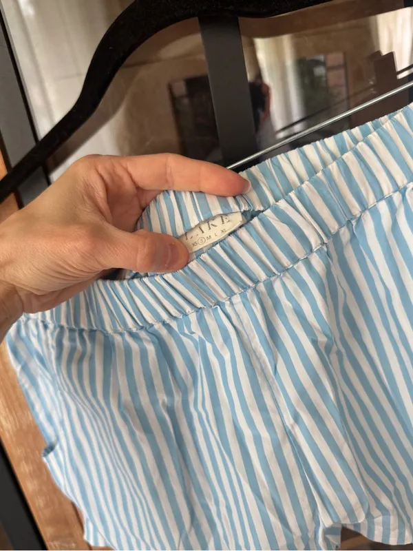 LAKE Pajamas seersucker shorts striped elastic waistband cotton - Image 9