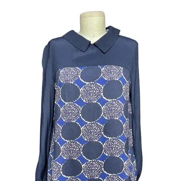 Boden Highbury‎ Peter Pan Collar Dress Navy Blue Size US 6 - Image 4