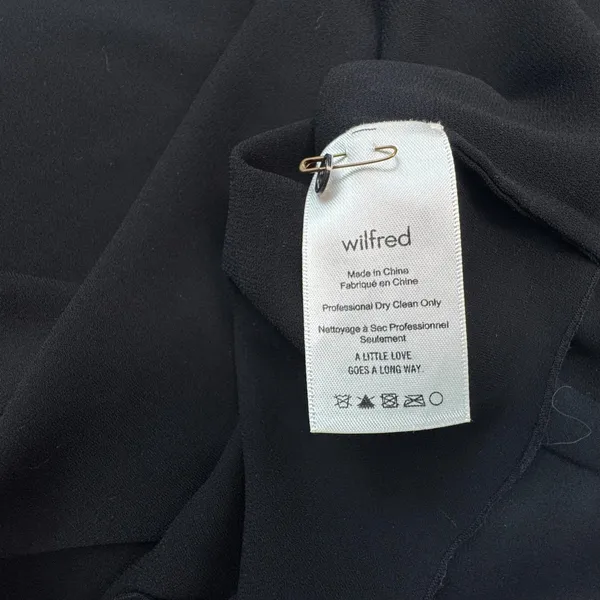 Wilfred Top Sz M Black Halter Cold Shoulder Knot Back Keyhole - Image 7