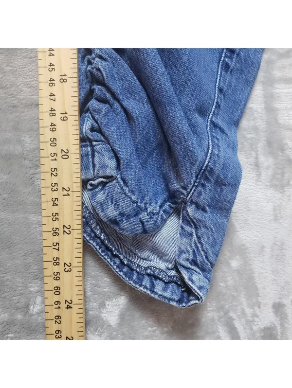 Anthropology Pilcro The Cottage Utility Pants XS Blue Women’s Cargo Drawstring - Image 7