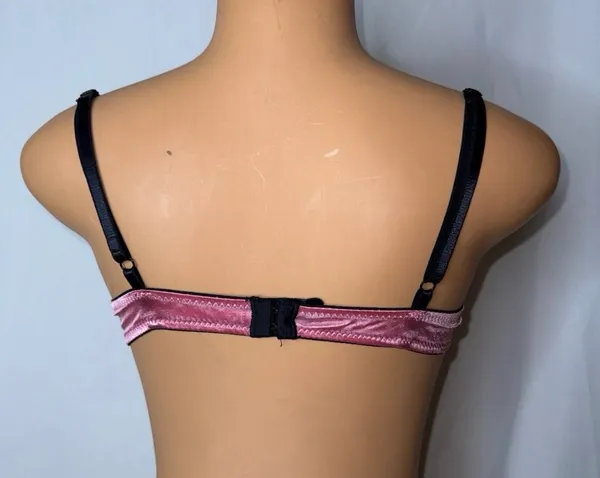 Xhilaration Pink and black lace bra - Image 4