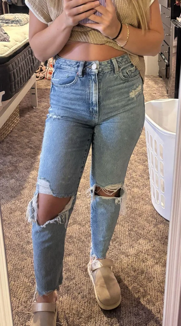 Garage Denim Jeans Mom Women’s Distressed - Image 3