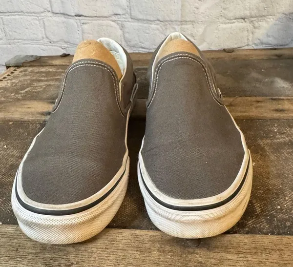 Vans Classic 721565 Slip On Womens Gray Athletic Casual Shoes Sneakers Size 6 - Image 2